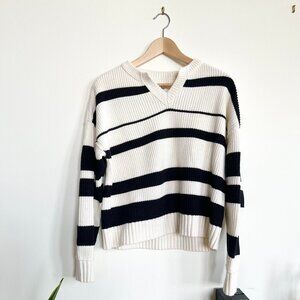 "Lucky brand" black and white stripes sweater - Size S